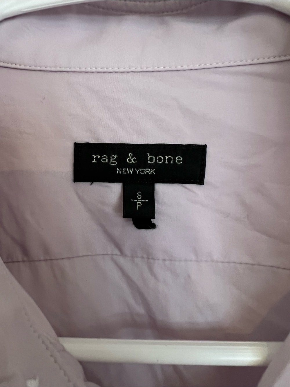 Rag & Bone Womens Lavender Diana Poplin Cotton Logo Button-Up Shirt Size S Cuffs - Picture 3 of 13